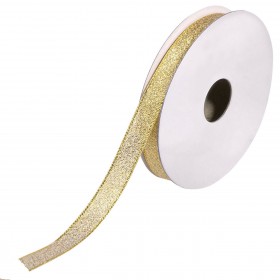 Xριστουγεννιάτικη Διακοσμητική Κορδέλα Δέντρου Xρυσή - 5 m x 9 mm