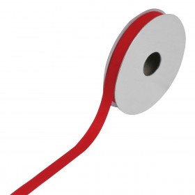 Χριστουγεννιάτικη Διακοσμητική Κορδέλα Δέντρου Κόκκινη Βελουτέ Υφή - 5 m x 9 mm