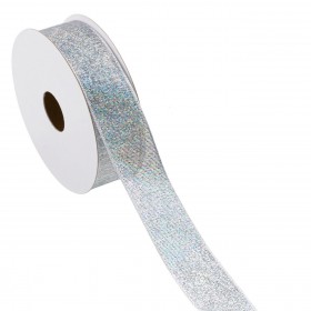 Χριστουγεννιάτικη Διακοσμητική Κορδέλα Δέντρου Ιριδίζουσα 5 m x 22 mm