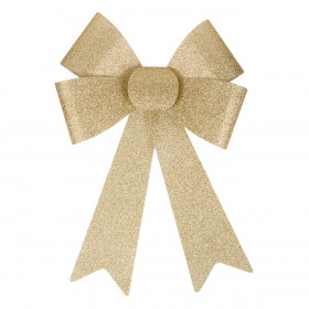 Χριστουγεννιάτικος Διακοσμητικός Φιόγκος Χρυσός Glitter 32 cm