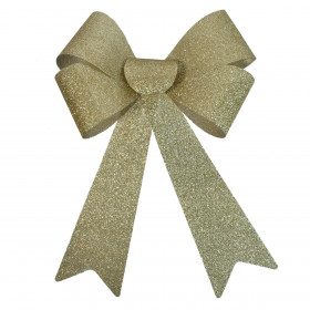 Στολίδι Χριστουγεννιάτικου Δέντρου Φιόγκος Σαμπανί Glitter 22x32 cm