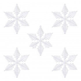 Σετ Χριστουγεννιάτικα Στολίδια Δέντρου Χιονονιφάδες Λευκό Ιριδίζον Glitter 10 cm - 5 τμχ. Σετ Χριστουγεννιάτικα Στολίδια Δέντρου Χιονονιφάδες Λευκό Ιριδίζον Glitter 10 cm - 5 τμχ.