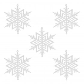 Χριστουγεννιάτικο Στολίδι Δέντρου Νιφάδα Λευκή Glitter 10 cm - 5 τμχ. Χριστουγεννιάτικο Στολίδι Δέντρου Νιφάδα Λευκή Glitter 10 cm - 5 τμχ.