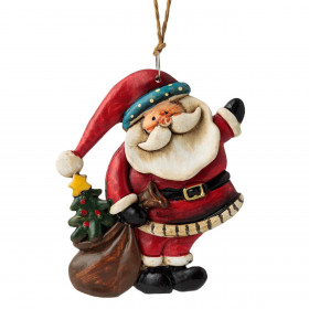 Χριστουγεννιάτικο Στολίδι Δέντρου Κεραμικό Άγιος Βασίλης Σάκος με Δώρα 8.5cm Χριστουγεννιάτικο Στολίδι Δέντρου Κεραμικό Άγιος Βασίλης Σάκος με Δώρα 8.5cm