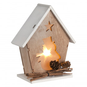 Χριστουγεννιάτικο Διακοσμητικό Ξύλινο Φωτιζόμενο Σπιτάκι 15 εκ. Χριστουγεννιάτικο Διακοσμητικό Ξύλινο Φωτιζόμενο Σπιτάκι 15 εκ.