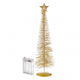 Χριστουγεννιάτικο Διακοσμητικό Δέντρο Χρυσό με 20 LED 31 cm