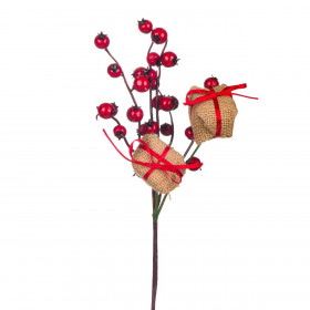 Χριστουγεννιάτικο Διακοσμητικό Κλαδί Ρόδια Δώρα 29 cm Χριστουγεννιάτικο Διακοσμητικό Κλαδί Ρόδια Δώρα 29 cm