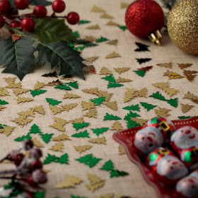 Χριστουγεννιάτικα Διακοσμητικά Δεντράκια Χρυσά Πράσινα 2cm - 70g