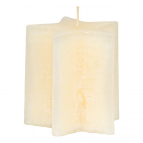 Κερί Aστέρι Αρωματικό Εκρού Βανίλια 7x7.5cm