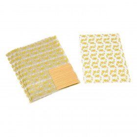 Χριστουγεννιάτικα Σακουλάκια Γλυκών Διάφανα Χρυσά Αστέρια 16x23 cm - 25 τμχ.