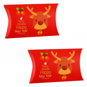Χριστουγεννιάτικα Κουτιά Φάκελοι Γλυκών Χάρτινα Κόκκινα με Τάρανδο 29x16x5cm - 2 τμχ.