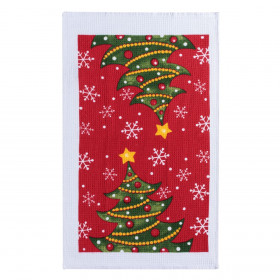 Xριστουγεννιάτικo Ποτηρόπανο Κουζίνας Βαμβακερό Λευκό Έλατο 60x35cm Xριστουγεννιάτικo Ποτηρόπανο Κουζίνας Βαμβακερό Λευκό Έλατο 60x35cm