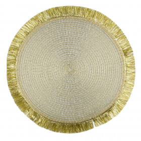 Χριστουγεννιάτικο Σουπλά Χρυσό με Μπορντούρα Lurex 35cm Χριστουγεννιάτικο Σουπλά Χρυσό με Μπορντούρα Lurex 35cm