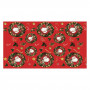 Χριστουγεννιάτικο Τραπεζομάντηλο Πλαστικό Κόκκινο Άη Βασίλης Στεφάνι 120x180 cm - 1 τμχ.