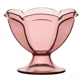 Μπολ Παγωτού Πλαστικό Nude με Βάση 12.5x10 cm