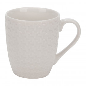 Κούπα Mini Πορσελάνη New Bone Λευκή Ανάγλυφη 200 ml