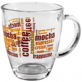 Κούπα Γυάλινη Διάφανη Μήνυμα 400 ml