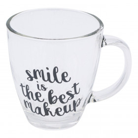 Κούπα Γυάλινη Οβάλ Διάφανη Μήνυμα 310 ml