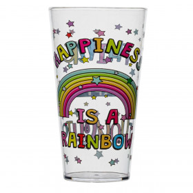 Ποτήρι Πλαστικό Διάφανο Rainbow 600 ml