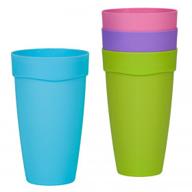 Ποτήρια Νερού Πλαστικά Χρωματιστά 490 ml - 4 τμχ.