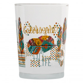 Ποτήρι Νερού Γυάλινο Χρωματιστά Φτερά 510 ml Ποτήρι Νερού Γυάλινο Χρωματιστά Φτερά 510 ml