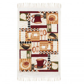 Πετσέτα Κουζίνας Βαμβακερή Λευκή Coffee 35x60 cm