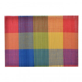 Σουπλά Μπαμπού Καρό Πολύχρωμο 45x30 cm Σουπλά Μπαμπού Καρό Πολύχρωμο 45x30 cm
