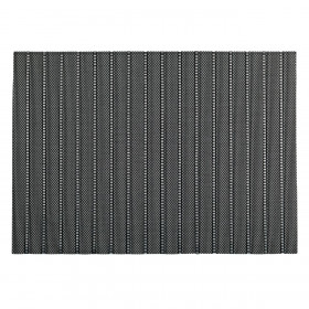 Σουπλά Βινύλιο Blueblack Ανάγλυφη Ρίγα Ασημί 41x29 cm