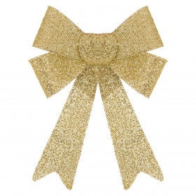 Χριστουγεννιάτικος Διακοσμητικός Φιόγκος Χρυσό Glitter 32 cm