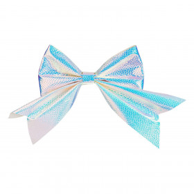 Χριστουγεννιάτικος Διακοσμητικός Φιόγκος Λευκός Ιριδίζον 24 cm Χριστουγεννιάτικος Διακοσμητικός Φιόγκος Λευκός Ιριδίζον 24 cm