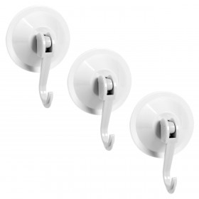 Γαντζάκι Με Βεντούζα Λευκό - 3 τμχ. Γαντζάκι Με Βεντούζα Λευκό - 3 τμχ.