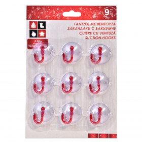 Χριστουγεννιάτικα Γαvτζάκια Βεντούζες 9 τμχ. Χριστουγεννιάτικα Γαvτζάκια Βεντούζες 9 τμχ.