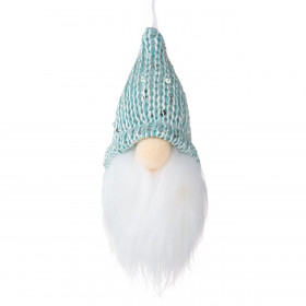 Στολίδι Χριστουγεννιάτικου Δέντρου Άγιος Βασίλης Gnome Γαλάζιο Πλεκτό Σκουφί με Παγιέτες 5x9cm Στολίδι Χριστουγεννιάτικου Δέντρου Άγιος Βασίλης Gnome Γαλάζιο Πλεκτό Σκουφί με Παγιέτες 5x9cm