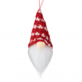 Στολίδι Χριστουγεννιάτικου Δέντρου Άγιος Βασίλης Gnome Κόκκινο Σκουφί με Καρδιές 5x9cm Στολίδι Χριστουγεννιάτικου Δέντρου Άγιος Βασίλης Gnome Κόκκινο Σκουφί με Καρδιές 5x9cm