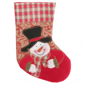 Χριστουγεννιάτικο Στολίδι Δέντρου Μπότα Κόκκινη Χιονάνθρωπος 17x15 cm