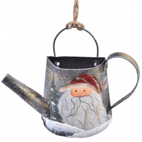 Χριστουγεννιάτικο Στολίδι Δέντρου Μεταλλικό Ποτιστήρι Άγιος Βασίλης 4.5 cm