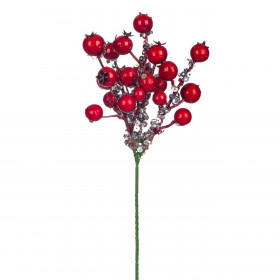 Χριστουγεννιάτικο Διακοσμητικό Κλαδί Ρόδια Ασημί Παγιέτες 21 cm Χριστουγεννιάτικο Διακοσμητικό Κλαδί Ρόδια Ασημί Παγιέτες 21 cm