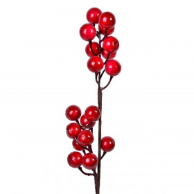 Χριστουγεννιάτικο Διακοσμητικό Κλαδί Berries Κόκκινα 54 cm