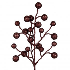 Χριστουγεννιάτικο Διακοσμητικό Κλαδί Καρποί Καφέ 43 cm