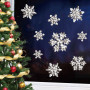 Χριστουγεννιάτικα Αυτοκόλλητα Διακοσμητικά Crystal Νιφάδες 18x24cm