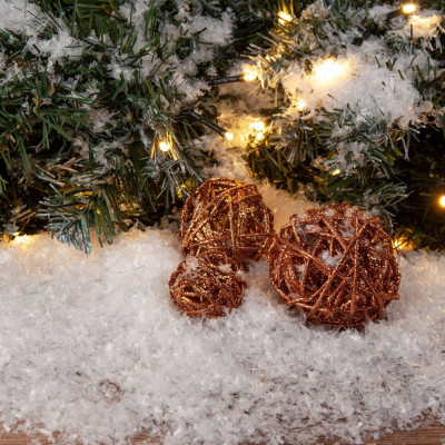 Χριστουγεννιάτικο Διακοσμητικό Χιόνι Λευκό Ιριδίζον Κρυσταλλιζέ 80g