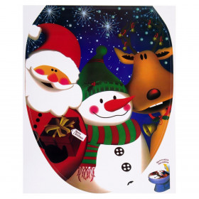 Χριστουγεννιάτικο Αυτοκόλλητο Τουαλέτας Άγιος Βασίλης 38x30.2cm