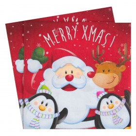 Χαρτοπετσέτες Χριστουγεννιάτικες Άγιος Βασίλης 33x33cm - 20 τμχ.