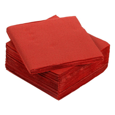 Χαρτοπετσέτες Κόκκινες 33x33cm - 25 τμχ.