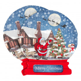 Χαρτοπετσέτες Χριστουγεννιάτικες Χιονόμπαλα 33x33cm - 20 τμχ.