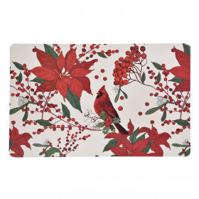 Χριστουγεννιάτικο Σουπλά Εκρού Κόκκινα Αλεξανδρινά Πουλί 43.5x28.5cm Χριστουγεννιάτικο Σουπλά Εκρού Κόκκινα Αλεξανδρινά Πουλί 43.5x28.5cm