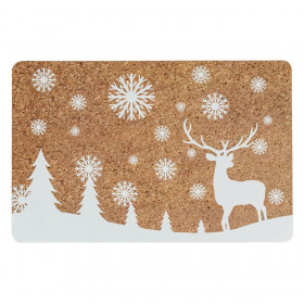 Χριστουγεννιάτικο Σουπλά Φελλός Λευκή Παράσταση 43.5x28.5cm Χριστουγεννιάτικο Σουπλά Φελλός Λευκή Παράσταση 43.5x28.5cm