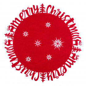 Χριστουγεννιάτικο Σουπλά Τσόχινο Κόκκινο "Merry Christmas" 35cm Χριστουγεννιάτικο Σουπλά Τσόχινο Κόκκινο "Merry Christmas" 35cm