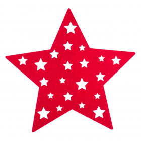 Χριστουγεννιάτικο Σουπλά Τσόχινο Κόκκινο Αστέρι 35cm Χριστουγεννιάτικο Σουπλά Τσόχινο Κόκκινο Αστέρι 35cm