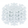 Χριστουγεννιάτικα Σουβέρ Τσόχινα Λευκές Νιφάδες &quotLet it Snow&quot 12cm  - 4 τμχ. 
